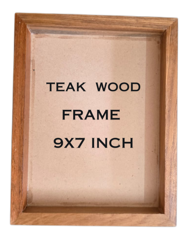 7x9x1 Inch Teak Wood Frame With MDF Base