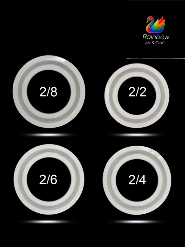 4 Bangle, 4 Different Size (58, 60, 63, 65 Mm) Slim