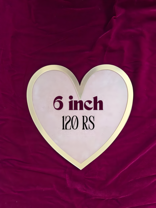 6 Inch Heart MDF With Acrylic