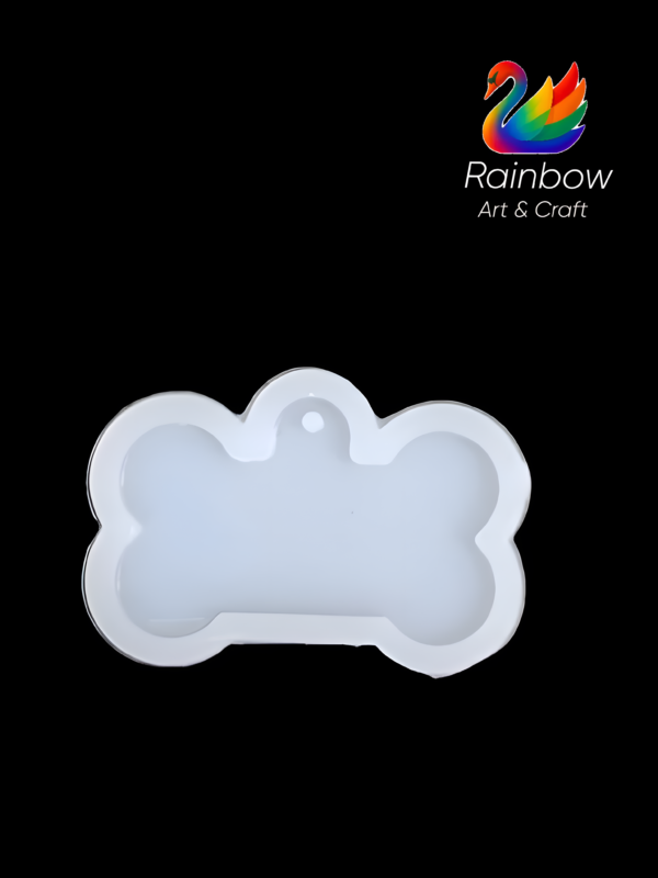 Dog Bone Shaped Silicone Mould Dog Bone Keychain Charms Epoxy Resin Molds Dog Tag Casting Moulds