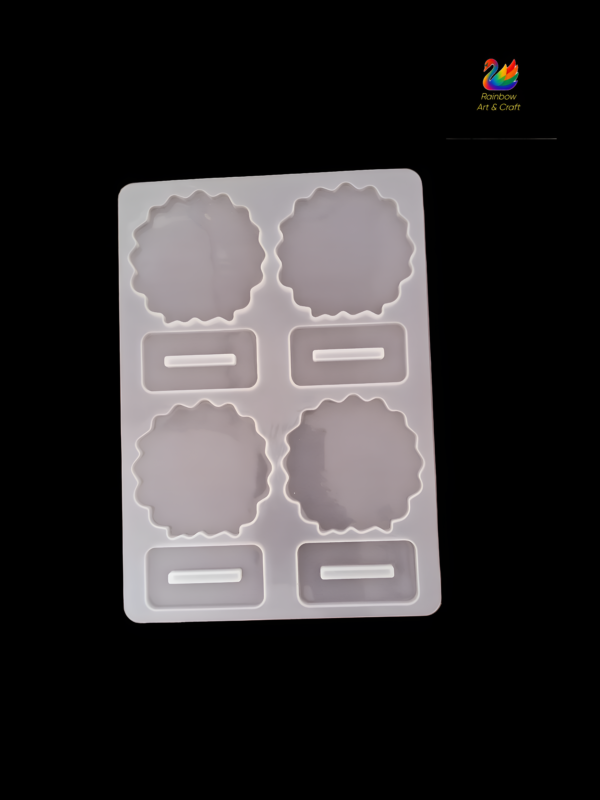 4 Cavity Agate Frame Mould 3 Inch