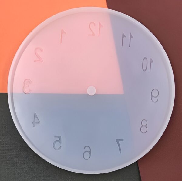 10 Inch, 10mm Round Number Clock Silicone Moulds