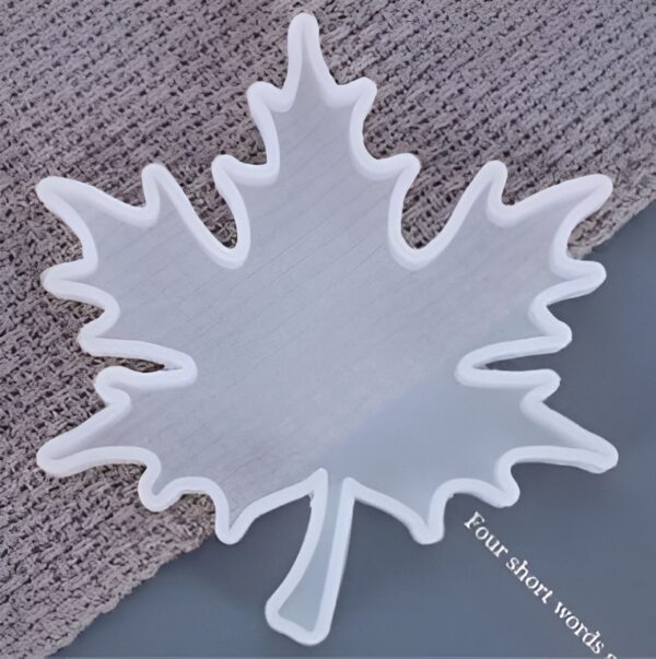 4 Inch  Leaf Zig Zag Coaster Mould 10x10 Cm 6 Mm Depth
