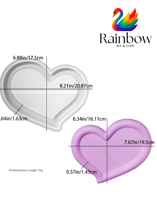 Small Curved Heart Tray Mould
