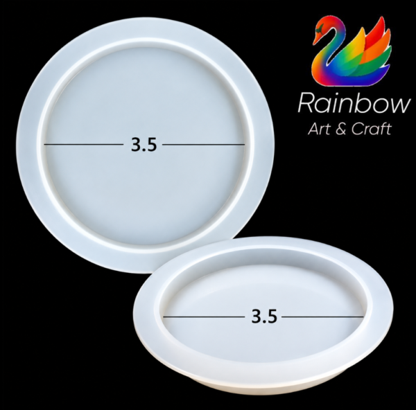 3.5’’ Inch Plain Round Mould with Edge  10 mm Depth