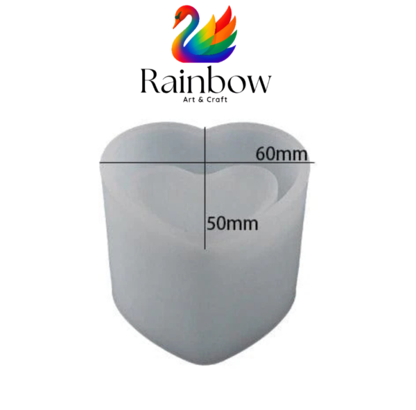 6 X 5 X 6 cm Heart Pen Stand / Candle Mould