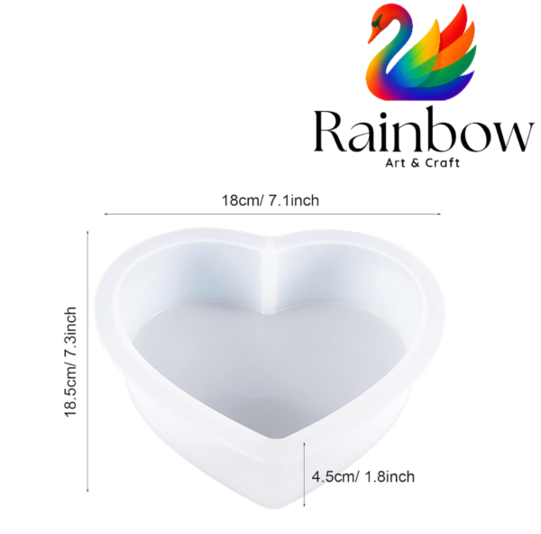 8 INCH HEART 50MM DEPTH DEEP CASTING MOULD