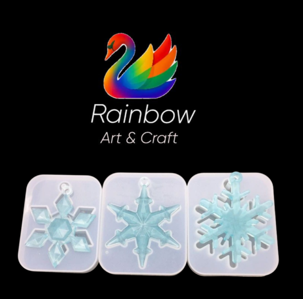 3 CAVITY SNOWFLAKES PENDANT & KEYCHAN MOULD
