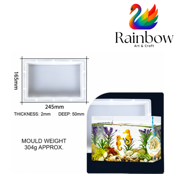 RECTANGULAR SHAPE DEEP MOULD  5.8 x 8.9 INCH 50 MM DEPTH