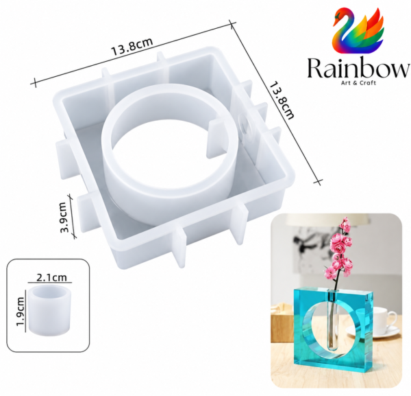 5x5INCH  40 MM DEPTH SUARE PLANTER MOULD WITH TUBE
