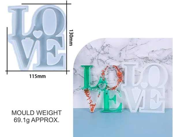 LOVE  MOULD 13 x 11.5 CM