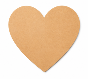 Heart MDF Craft boards with displayed suitable for painting, resin art, laser cutting, and DIY projects.
