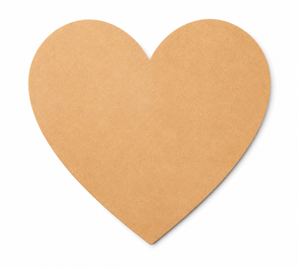 Heart MDF Craft boards with displayed suitable for painting, resin art, laser cutting, and DIY projects.