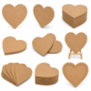 Heart MDF Craft boards with displayed suitable for painting, resin art, laser cutting, and DIY projects.
