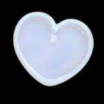 1.5 Inch Heart Shape Silicon Mould With Hole.