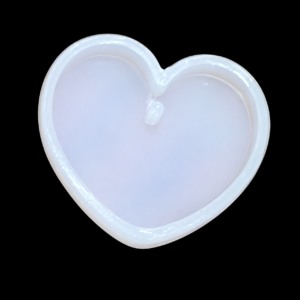1.5 Inch Heart Shape Silicon Mould With Hole.