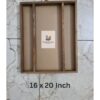 16 x 20 inch with 15 Mm Wall Thickness, 3-Partition Premium Teakwood Crafted from high-quality teakwood with acrylic Base.