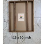 16 x 20 inch with 15 Mm Wall Thickness, 3-Partition Premium Teakwood Crafted from high-quality teakwood with acrylic Base.