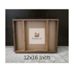 16 x 24 inch with 15 Mm Wall Thickness, 3-Partition Premium Teakwood Crafted from high-quality teakwood with acrylic Base.