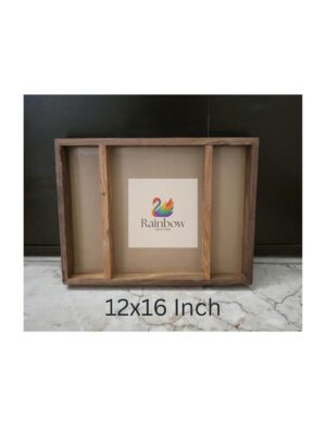 16 x 24 inch with 15 Mm Wall Thickness, 3-Partition Premium Teakwood Crafted from high-quality teakwood with acrylic Base.