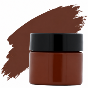 Golden Brown pigment in a plastic jar with a black lid . suitable for resin art, epoxy crafts, and DIY projects.