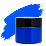 Smoke Grey pearl pigment powder in a plastic jar with a black lid. Displayed with suitable for resin art epoxy crafts and DIY projects.
