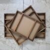 16 x 24 inch with 15 Mm Wall Thickness, 3-Partition Premium Teakwood Crafted from high-quality teakwood with acrylic Base.